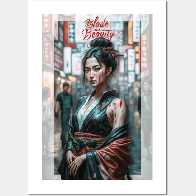 Proud Warrior: Resilient Japanese Woman Wall Art by ALM Artbox